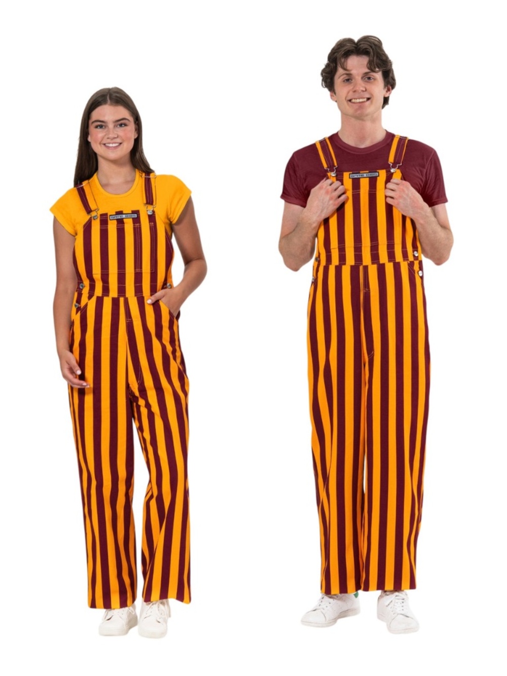 Maroon and Gold Overalls